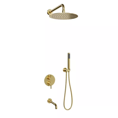 Душевая система встраиваемая RGW SP-55G, Выбрать цвет: Золото, изображение 10