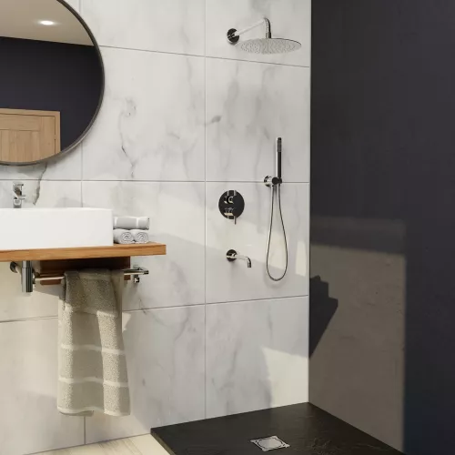 Душевая система встраиваемая RGW SP-55, Выбрать цвет: Хром, изображение 2