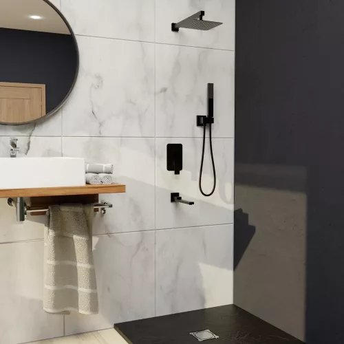 Душевая система встраиваемая RGW SP-56B, Выбрать цвет: Черный, изображение 2