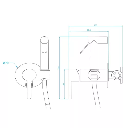 Комплект для гигиенического душа RGW SP-206, изображение 3