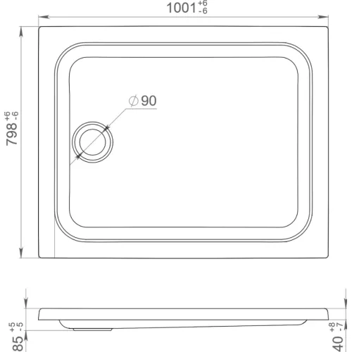 Поддон душевой Triton 100x80/120х80 низкий ПД25/ПД26, Выбрать размер: 100x80, изображение 3