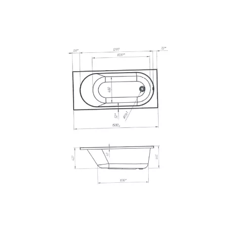 Ванна 1Marka ATLAS, Выбрать размер: 150x70, изображение 9