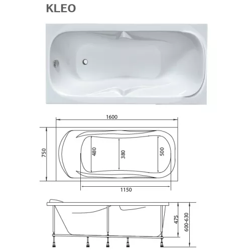 Ванна 1Marka KLEO 160x75, изображение 7