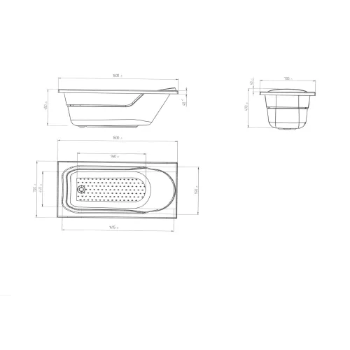 Ванна Poseidon Mila, Выбрать размер: 160х70, изображение 5