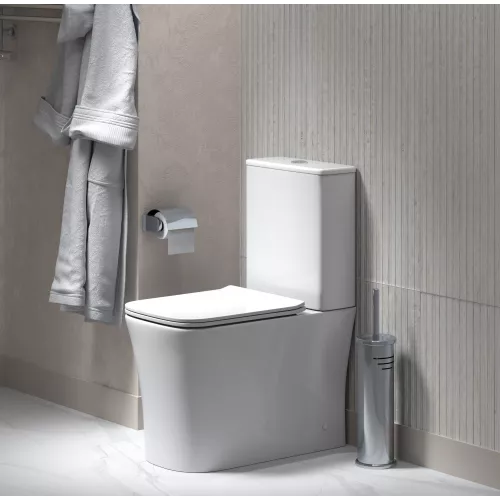 Унитаз Classic GR-4467S напольный безободковый с тонкой крышкой, изображение 5