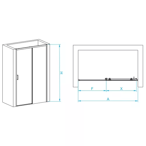 Душевая дверь RGW PA-017, Цвет стекла: прозрачное, Цвет профиля: Хром, Выбрать размер: 180, изображение 2