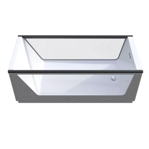 Ванна  AIMA NEO 170*75 2 стекла (принт бетон), Выбрать цвет: серый бетон, Выбрать размер: 170х75, изображение 3