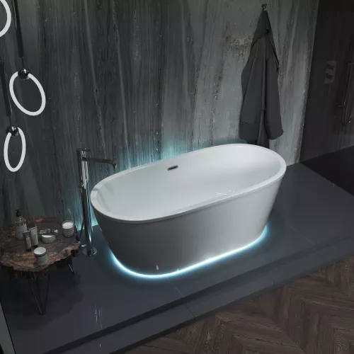 Ванна AIMA "TONDO" 174*80 с подсветкой/без подсветки, Внешний вид: С подсветкой, изображение 2