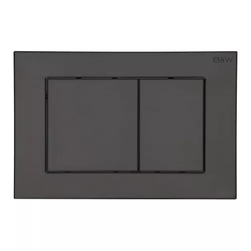 Санфаянс: Клавиша смыва Black&White WPI-09530GM оружейная сталь матовый 1 в магазине Акватория