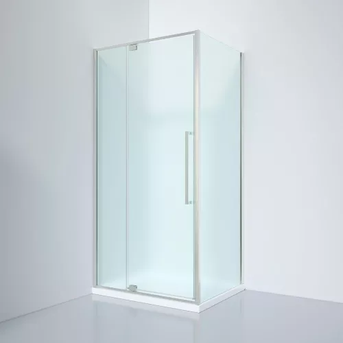 Душевое ограждение Black&White S812 CF, Цвет стекла: матовое, Цвет профиля: Хром, Выбрать размер: 100х100