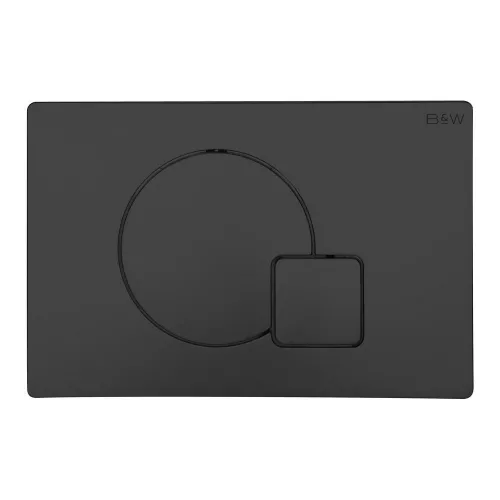 Санфаянс: Клавиша смыва Black&White WPI-09522 матовый черный 1 в магазине Акватория