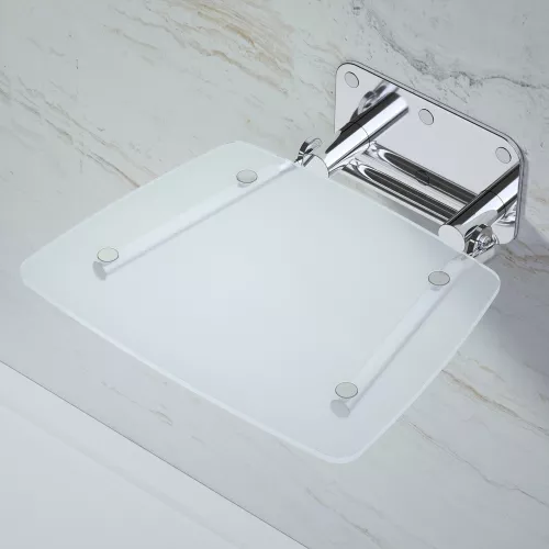 Сиденье складное настенное Black&White SN-0883C (130x390x387), изображение 2