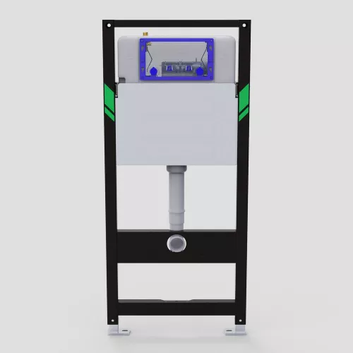 Инсталляция Black&White WI -0900 для подвесных унитазов без кнопки, изображение 2