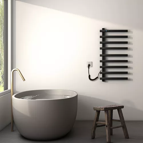 Полотенцесушитель N-355В-I Matt Black /White, Выбрать цвет: Чёрный, изображение 2