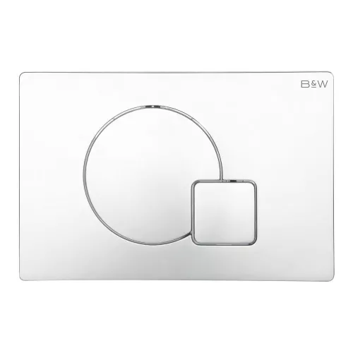 Клавиша смыва Black&White WPI-09523 глянцевый хром, Выбрать цвет: глянцевый хром