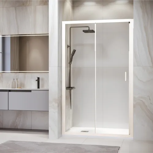 Душевая дверь RGW PA-14W, Цвет стекла: прозрачное, Цвет профиля (вариация): Белый, Выбрать размер: 120