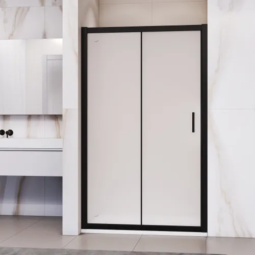 Душевая дверь RGW PA-016B, Цвет стекла: матовое, Цвет профиля (вариация): Черный, Выбрать размер: 120