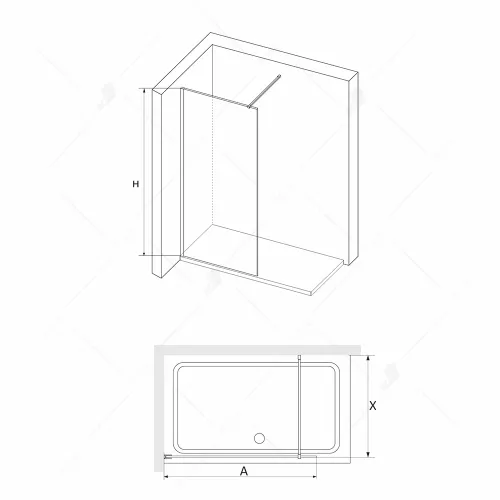 Душевой уголок RGW WA-005 (WA-002+Z-050-2), изображение 2