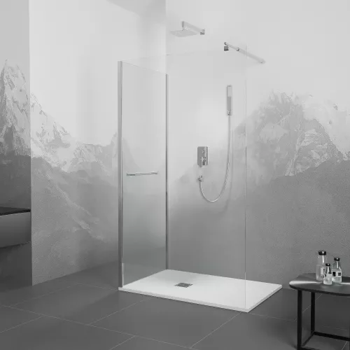Душевой уголок RGW WA-005-1 (WA-002+Z-060-2), Цвет стекла: прозрачное, Цвет профиля: Хром, Выбрать размер: 700*1000