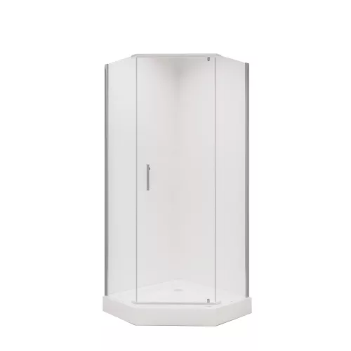 Душевое  ограждение  NG-6605-08  трапеция, дверь распашная, без поддона 90*90, изображение 2