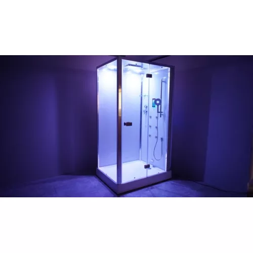 Душевая кабина прямоугольная Timo Premium PURO 120х90, г/м, баня, электрика, хромотерапия, Выбрать размер: 120x90, Внешний вид: короткие ручки, Ориентация: Правая, изображение 3