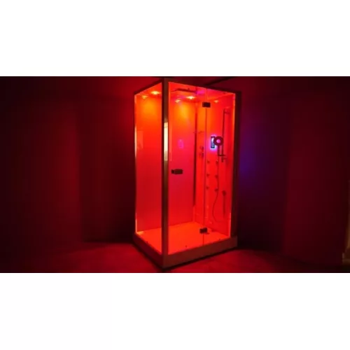 Душевая кабина прямоугольная Timo Premium PURO 120х90, г/м, баня, электрика, хромотерапия, Выбрать размер: 120x90, Внешний вид: короткие ручки, Ориентация: Правая, изображение 6