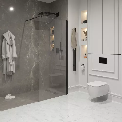 Душ. перегородка NG-683-90 BLACK (90x195), изображение 2