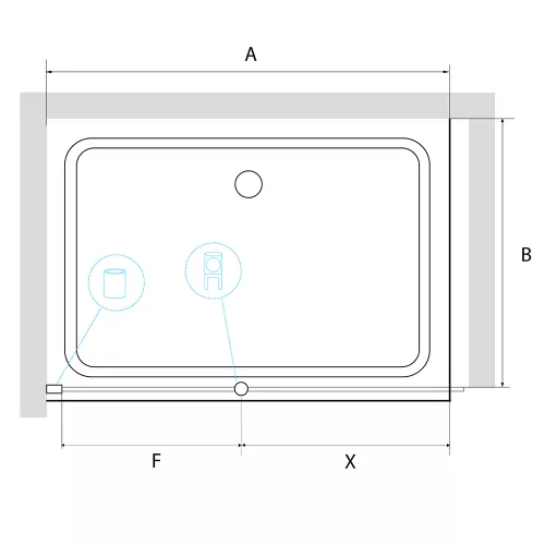 Перегородка для душа RGW WA-034 прозрачное/хром, Цвет стекла: прозрачное, Цвет профиля: Хром, Выбрать размер: 70, изображение 2