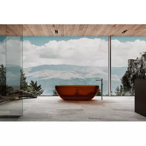 Ванна из полиэфирной смолы  ABBER Kristall AT9703Opal коричневая 170*75 прозрачная, Выбрать цвет: Коричневый, изображение 6