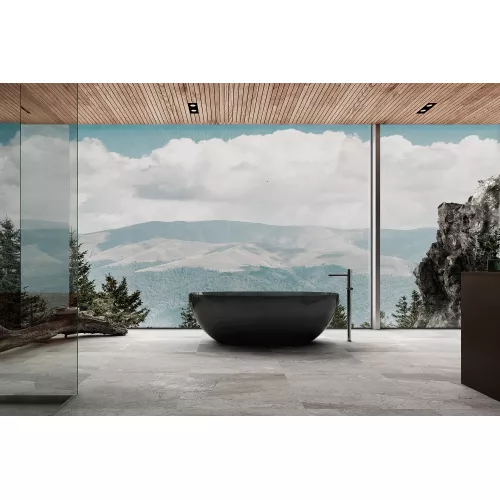 Ванна из полиэфирной смолы  ABBER Kristall AT9701Onyx 165*80 прозрачная, Выбрать цвет: Черный, изображение 5