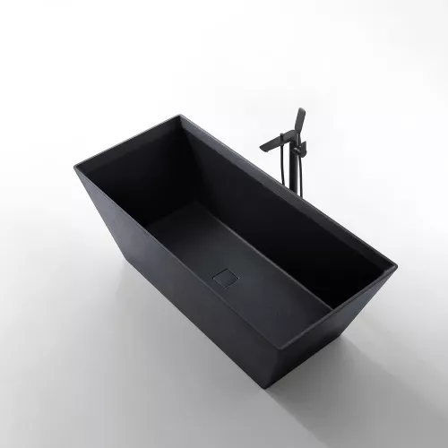 Ванна из искусственного камня ABBER Berlin AM9912B черная  170х75, Выбрать цвет: Чёрный, изображение 4
