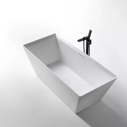 Ванна из искусственного камня ABBER Berlin AM9912 белая матовая  170*75, Выбрать цвет: Белый, изображение 4