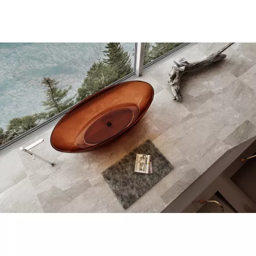 Ванна из полиэфирной смолы ABBER Kristall AT9702Opal 180*85 прозрачная, Выбрать цвет: Коричневый, изображение 2