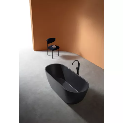 Ванна из искусственного камня ABBER Frankfurt  170х75 черная матовая, Выбрать цвет: Черный матовый, изображение 4
