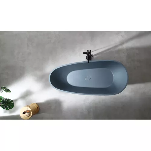 Ванна из искусственного камня ABBER Dortmund 170х75 серая матовая, Выбрать цвет: Серый, изображение 7