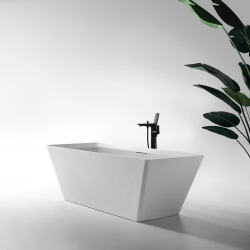 Ванна из искусственного камня ABBER Berlin AM9912 белая матовая  170*75, Выбрать цвет: Белый, изображение 3