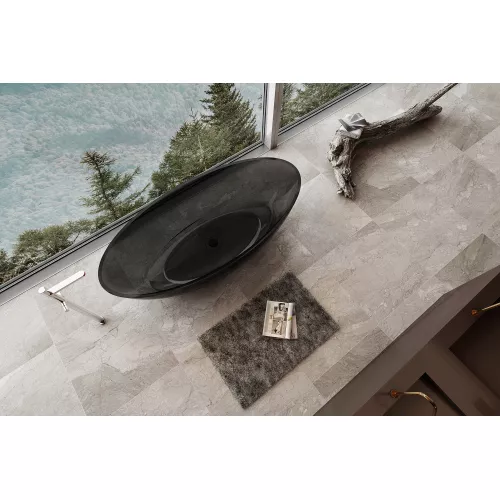 Ванна из полиэфирной смолы  ABBER Kristall AT9702Onyx 180*85 прозрачная, Выбрать цвет: Черный, изображение 2