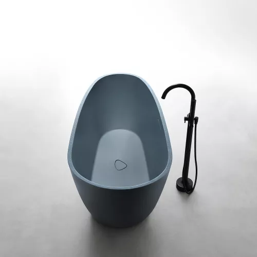 Ванна из искусственного камня ABBER Dortmund 170х75 серая матовая, Выбрать цвет: Серый, изображение 6