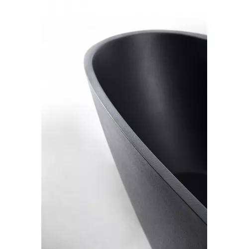 Ванна из искусственного камня ABBER Dortmund 170х75 черная матовая, Выбрать цвет: Чёрный, изображение 3