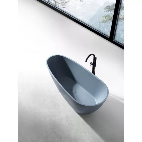 Ванна из искусственного камня ABBER Dortmund 170х75 серая матовая, Выбрать цвет: Серый, изображение 5