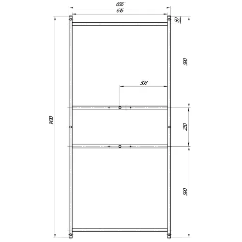 Рама сварная ПУ 150*70, изображение 2