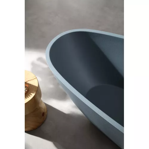 Ванна из искусственного камня ABBER Dortmund 170х75 серая матовая, Выбрать цвет: Серый, изображение 4