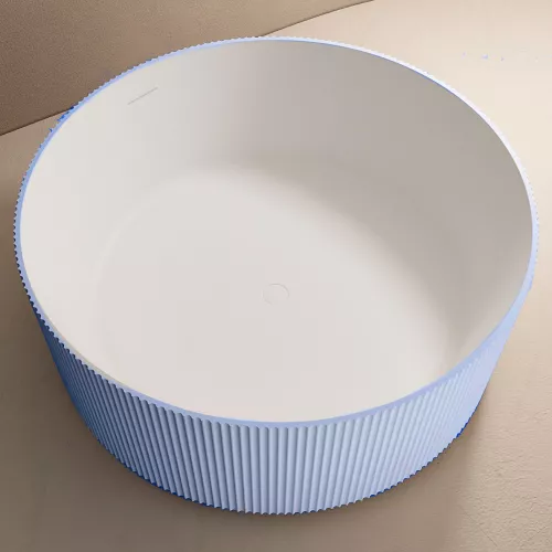 Ванна из искусственного камня ABBER Stein AS9679Blau голубая 150*150, изображение 7