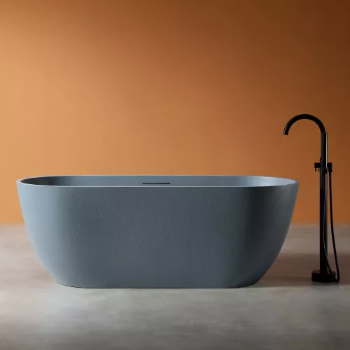 Ванна из искусственного камня ABBER Frankfurt 170х75 серая матовая, Выбрать цвет: Серый матовый, изображение 7