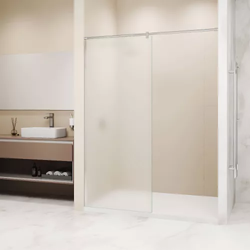 Перегородка для душа RGW WA-034 матовое/хром (8мм), Цвет стекла: матовое-сатинат, Цвет профиля: Хром, Выбрать размер: 90