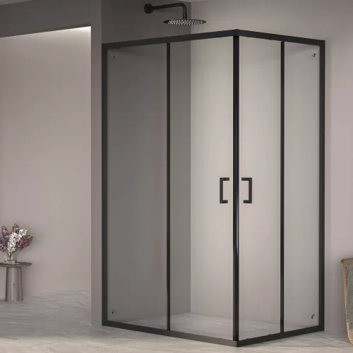 Душевой уголок RGW PA-040B, Цвет стекла: прозрачное, Цвет профиля: Черный, Выбрать размер: 800x1000