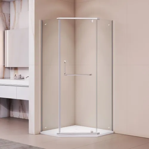 Душевой уголок RGW PA-081, Цвет стекла: прозрачное, Цвет профиля (вариация): Хром, Выбрать размер: 120х120