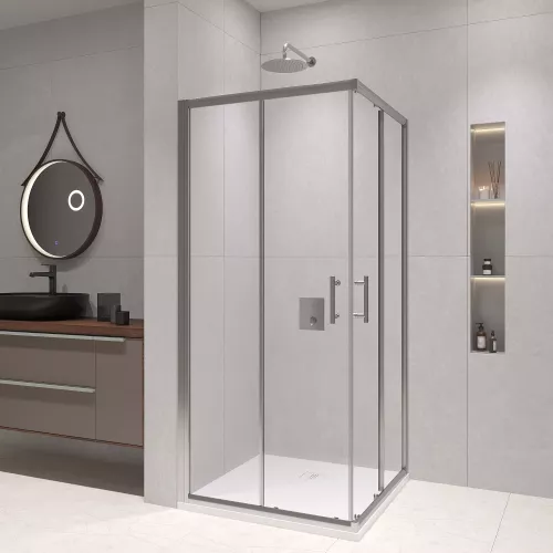 Душевой уголок RGW PA-31, Цвет стекла: прозрачное, Цвет профиля: Хром, Выбрать размер: 90х90