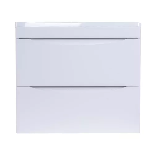 Мебель для ванной: Тумба подвесная с раковиной Style Line "Бергамо мини 60" (2 ящ.) Люкс антискрейтч белый, PLUS 1 в магазине Акватория