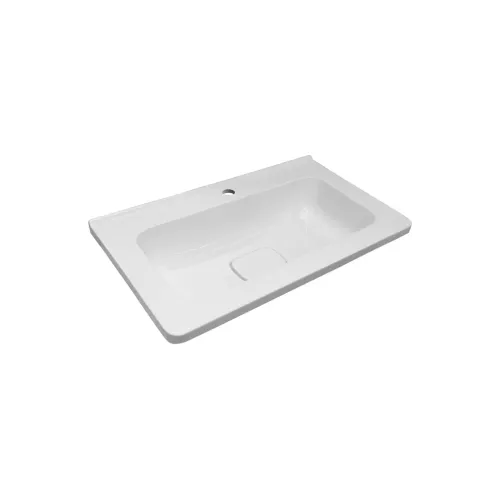 Тумба подвесная с раковиной Style Line "Бергамо мини " (2 ящ.) Люкс антискрейтч белый, PLUS, Выбрать цвет: белый , Выбрать размер: 60, изображение 6